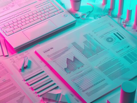 Create an educational poster on the basics of financial statements for managers side view to improve understanding scifi tone colored pastel