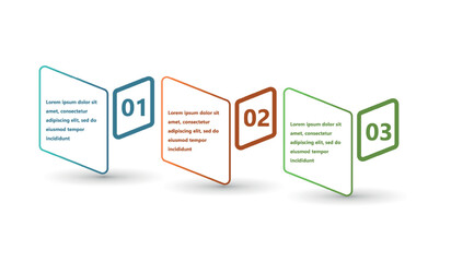 Modern and creative infographics made in the form of a vector template. Bright colors and abstract design elements are used. For use in presentations, web design and reports. Simple and clear.