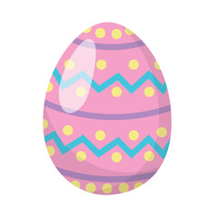 Decorated easter egg icon Easter season Vector