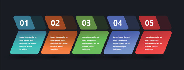 Modern and creative infographics made in the form of a vector template. Bright colors and abstract design elements are used. For use in presentations, web design and reports. Simple and clear.
