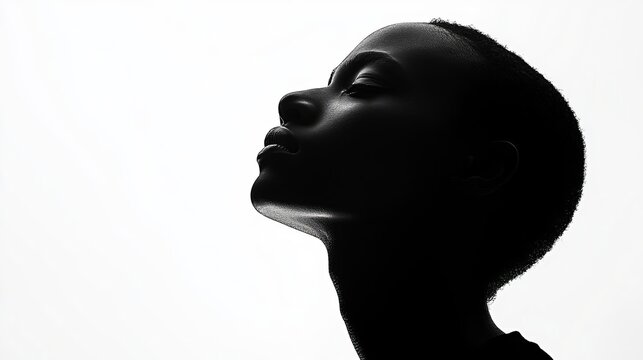 Silhouette of a man in deep thought