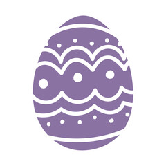 Decorated easter egg icon Easter season Vector