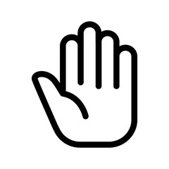 Stop icon in thin line style vector illustration graphic design