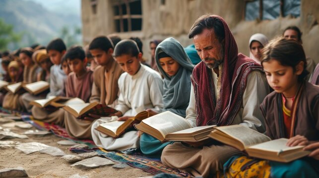 Christian missionaries spreading the gospel, reflecting the missionary spirit of the religion