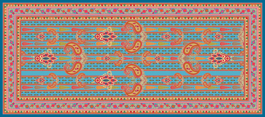 Pakistani Dupatta for digital print.Digital Dupatta design.