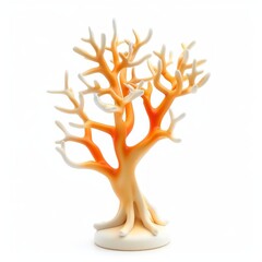 Obraz premium Medium shot of Sun Coral, isolated on a white background, bright and vivid tonality 