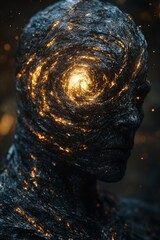 Obraz premium the futuristic meaning of the universe, the infinity of the impermanence of the world and man