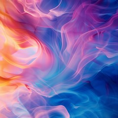 Obraz premium Abstract waves, fluid motion, vibrant colors, smooth gradients, dynamic flow