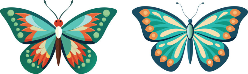  beautiful butterfly vector illustration