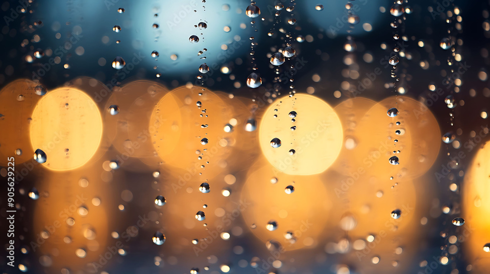 Poster silver bokeh effect cascading light in the background, enhancing visual elegance