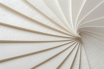 A series of white sheets of paper arranged in a spiral pattern. The sheets are stacked on top of each other, creating a visually striking and dynamic composition