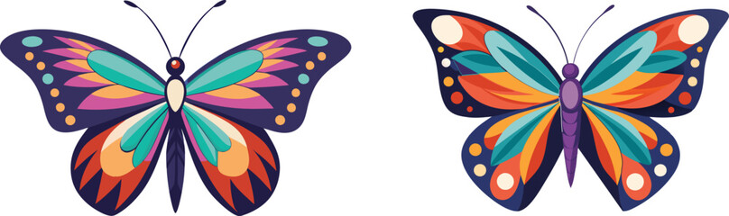  beautiful butterfly vector illustration