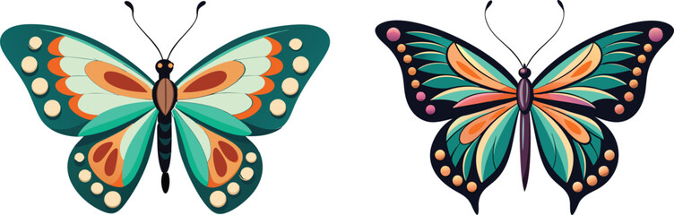  beautiful butterfly vector illustration