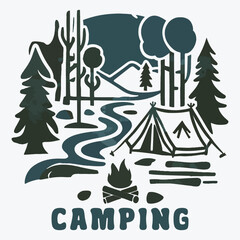 Camping Sublimation design