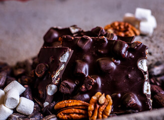 Dark Chocolate Rocky Road Bark