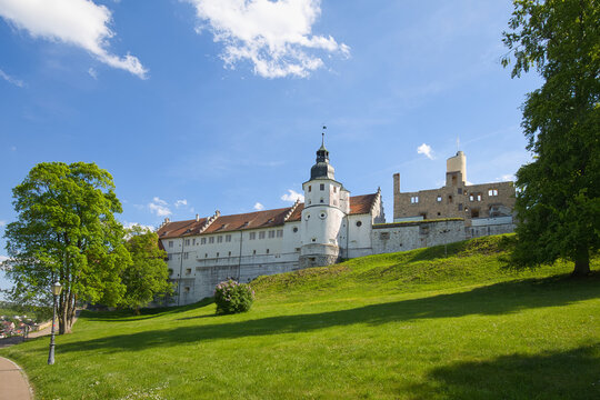Germany, Heidenheim - May 12, 2024: Hellenstein Castle is situated on a hill 70 meters above the town of Heidenheim.