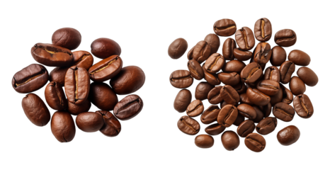 Roasted coffee beans.