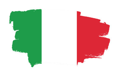 Flag of Italy, brush stroke background