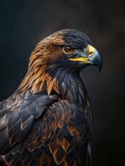 Obraz premium Close-up Portrait of a Majestic Golden Eagle