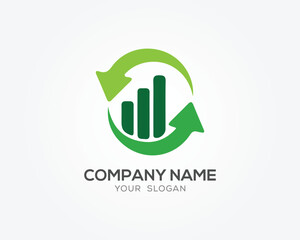Accounting financial logo design concept