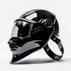 Fototapeta premium Medium shot of Welding mask, isolated on a white background, bright and vivid tonality, 