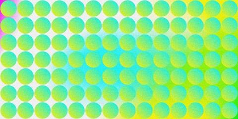 Grainy Abstract Pattern of Green-Hued Spheres with Gradient on a Dark Background Featuring Geometric Shapes and Noise Texture