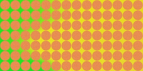 Intricate Grainy Pattern of Gradient Spheres Against a Dark Background with Geometric Shapes and Noise Detailing