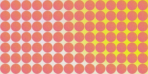 Textured Abstract Pattern of Gradient Spheres with Geometric Elements on a Dark Background with Grainy Noise Effect