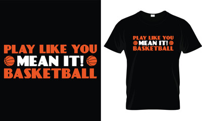 Basketball t-shirt design vector graphic. 
