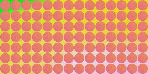 Textured Abstract Pattern of Gradient Spheres with Geometric Elements on a Dark Background with Grainy Noise Effect