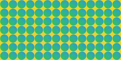 Grainy Abstract Pattern of Green-Hued Spheres with Gradient on a Dark Background Featuring Geometric Shapes and Noise Texture