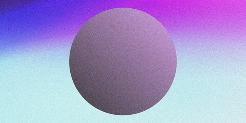 Abstract Grainy Sphere with Gradient and Geometric Shapes on a Dark Background with Textured Noise Pattern