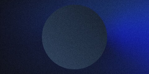 Grainy Abstract Light Sphere with Gradient on a Dark Background with Geometric Shapes and Noise Texture