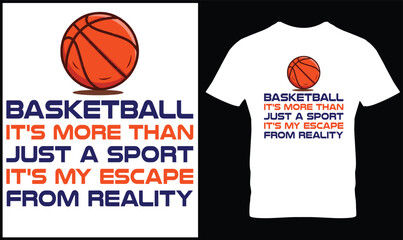 Basketball t-shirt design vector graphic. 
