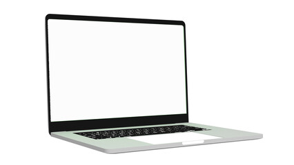 Realistic Laptop with transparent screen 3d render illustration