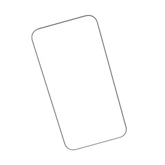 Realistic smart phone with transparent screen 3d render illustration