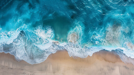 Fototapeta premium aerial view of shores beach and the sea