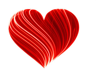 rotes Herz, isoliert auf wei&szlig;en Hintergrund, Freisteller 