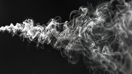 Obraz premium A black and white image of smoke with a white line in the middle