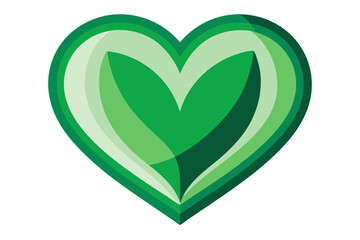 Green heart icon heart frame strokes design