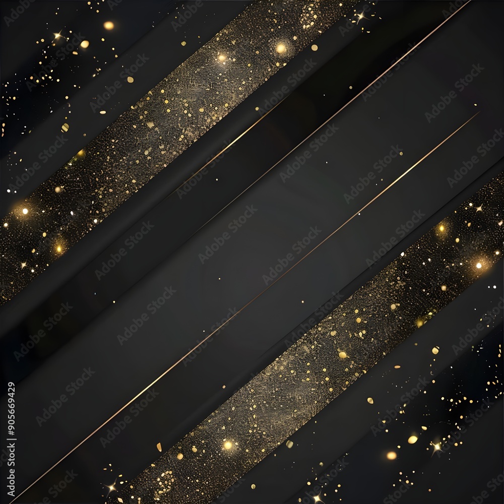 Poster an abstract background featuring dark angled lines interspersed with gold glitter, creating a subtle