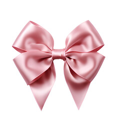 pink ribbon bow, isolated on transparent background Remove png