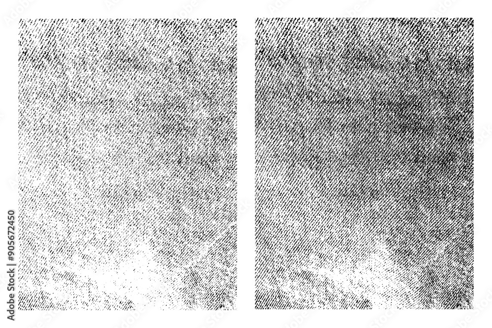 Poster vector grunge urban textile textures. distressed overlay texture set. grunge background various dens