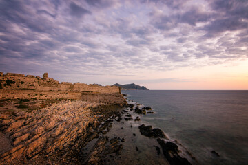 View of sea in methoni Greece 