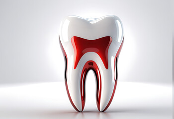 tooth isolated white background