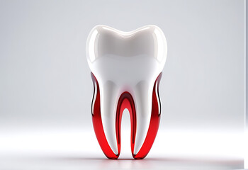 tooth isolated white background