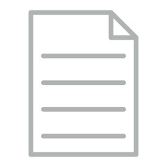 Document Vector Line Grey Icon Design