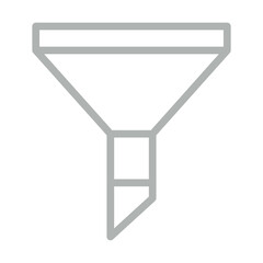 Filter Vector Line Grey Icon Design