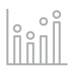 Market Trends Vector Line Grey Icon Design