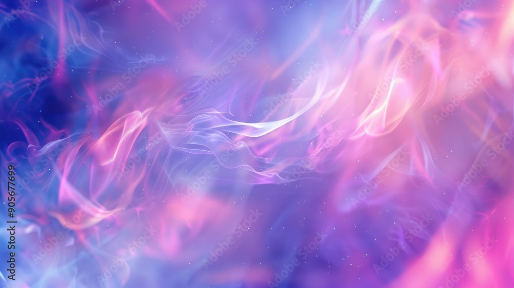 Poster blurry neon ultraviolet background with soft texture and abstract copy space